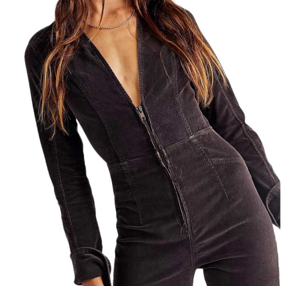 NWT We The Free by Free People “Jovi” Cord Flare Jumpsuit